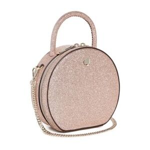 Kate Spade New York Andi Glitter Mini Canteen Bag, Pale Gold